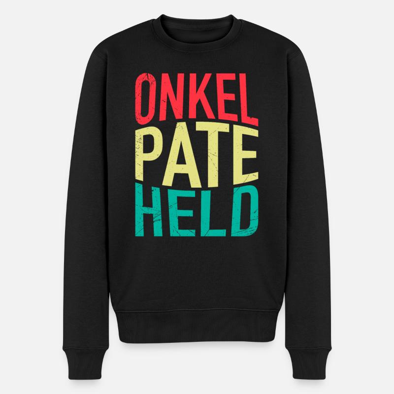 Vintage Onkel Pate Mythos Legende bester Onkel - Männer Premium Bio Pullover - Schwarz