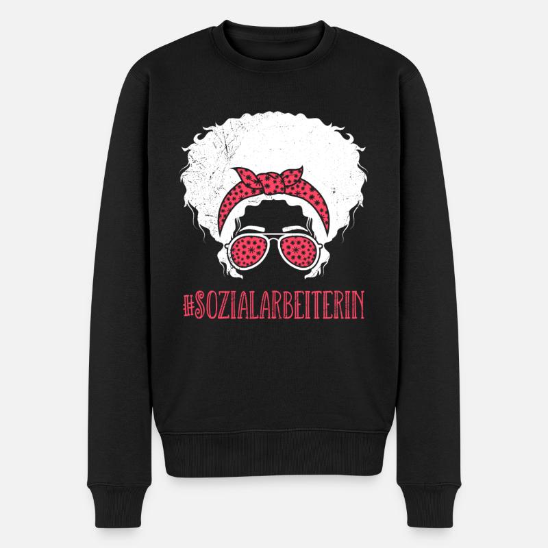 Sozialarbeiter Ich bin Sozialarbeiterin - Männer Premium Bio Pullover - Schwarz