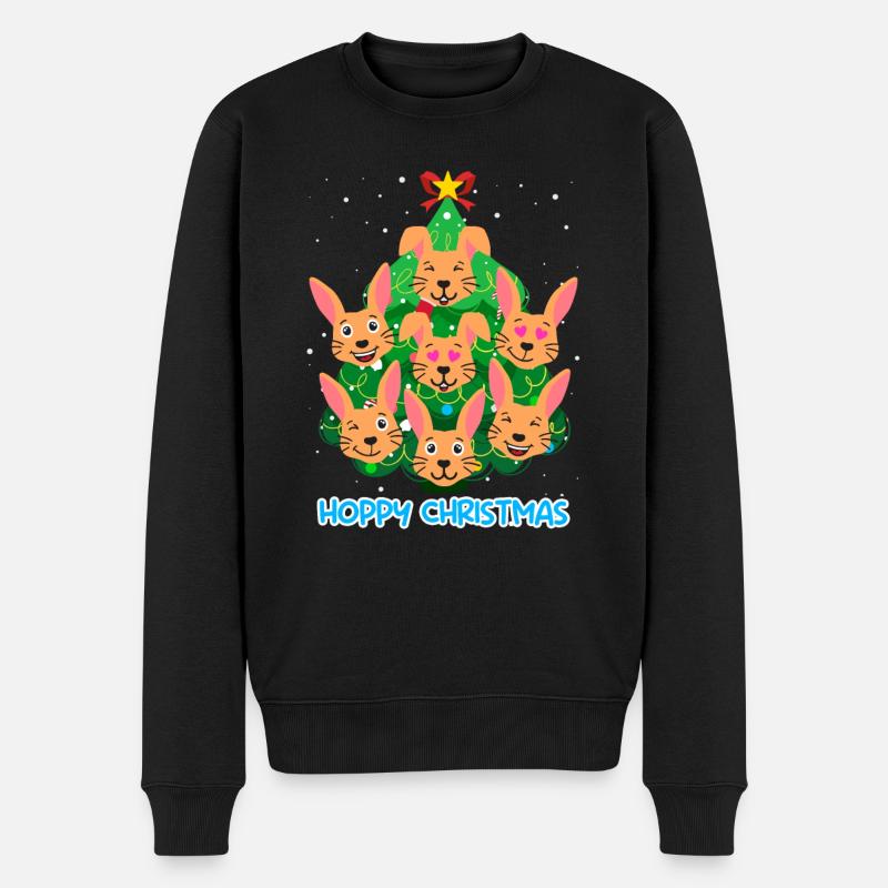 Hoppy Christmas Rabbit Christmas - Pull Premium bio Homme - noir