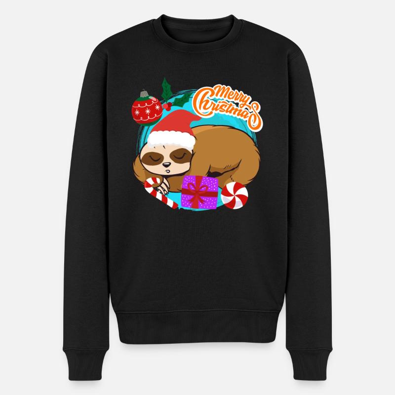 Noël paresseux Joyeux Noël - Pull Premium bio Homme - noir