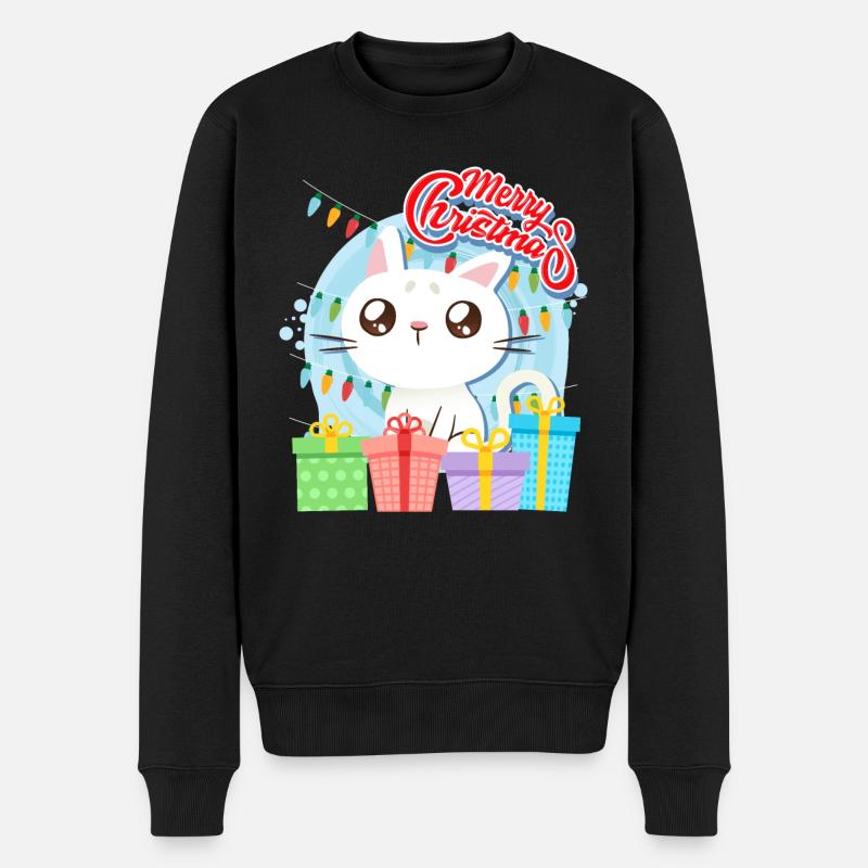 Joyeux Catmas Chats Enfants - Pull Premium bio Homme - noir