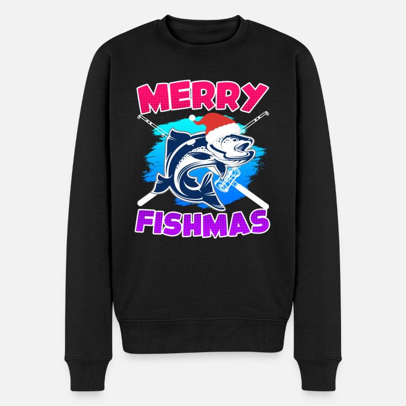 Joyeux poisson Pêche - Pull Premium bio Homme - noir