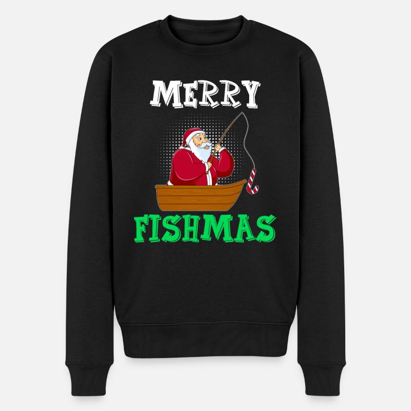 Joyeux pêcheur Nikolaus Angel - Pull Premium bio Homme - noir