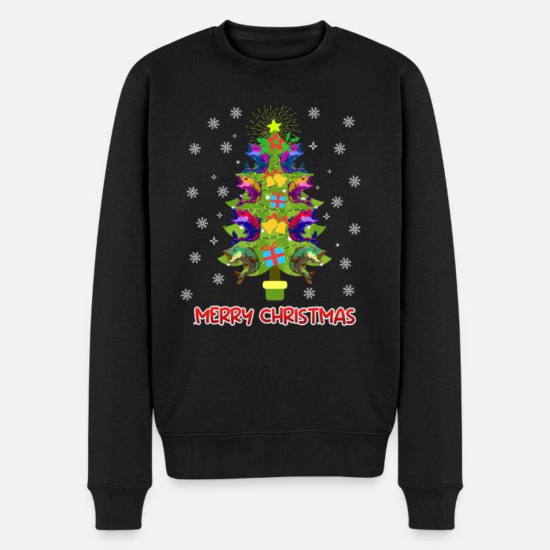 Joyeux pêcheur à la ligne - Pull Premium bio Homme - noir