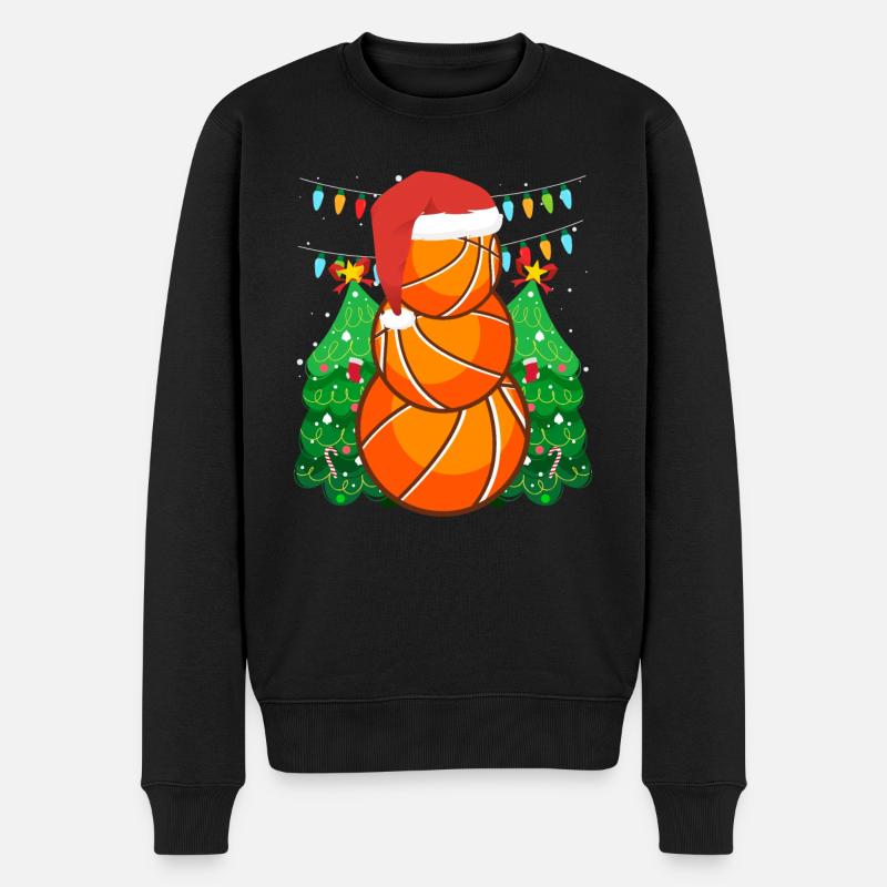 Basketball Snowman Basketteur - Pull Premium bio Homme - noir