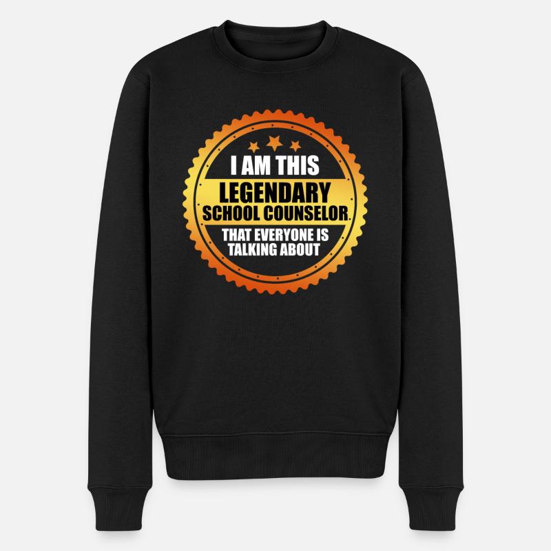 Inklusion Ich bin der legendäre Schulbegleiter - Männer Premium Bio Pullover - Schwarz