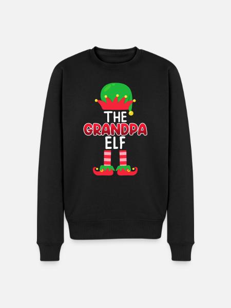 Opa Elfe Grandpa Elf - Men's Premium Organic Jumper - black