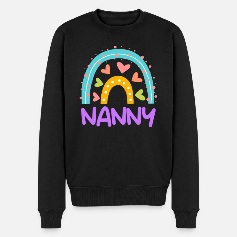 Regenbogen Liebe ich bin eine Tagesmutter - Männer Premium Bio Pullover - Schwarz