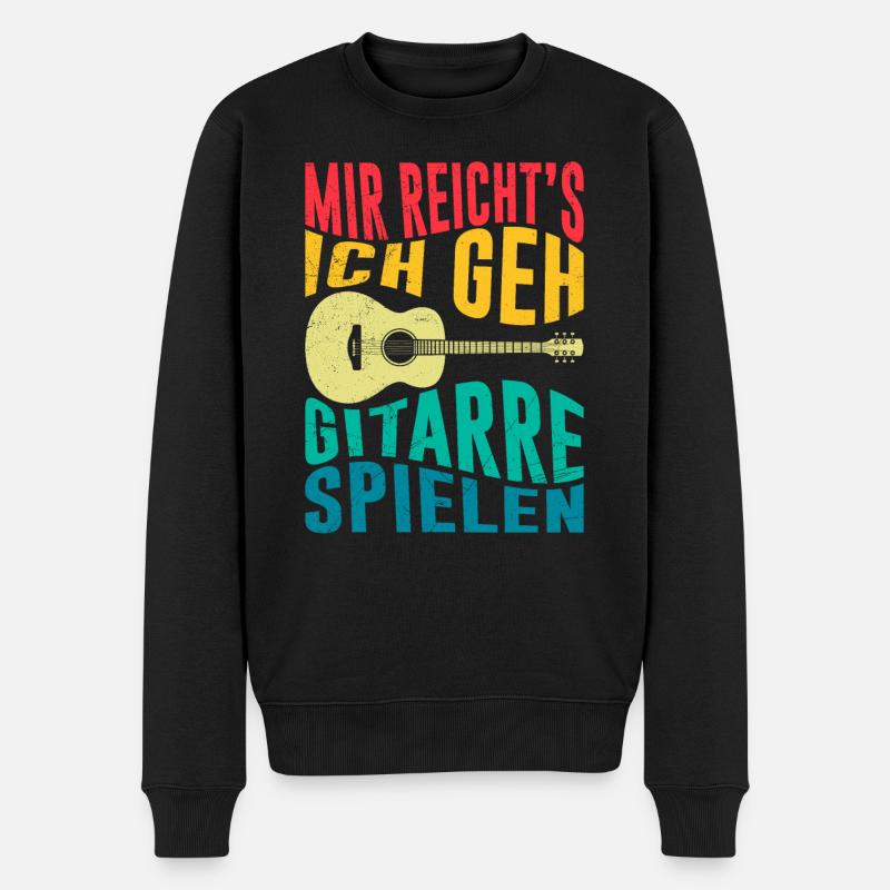 Musiker Mir reichts ich spiele jetzt Gitarre - Männer Premium Bio Pullover - Schwarz