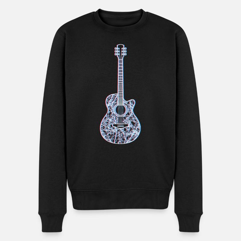 Musiker Gitarrist Mein Instrument ist die Gitarre - Männer Premium Bio Pullover - Schwarz