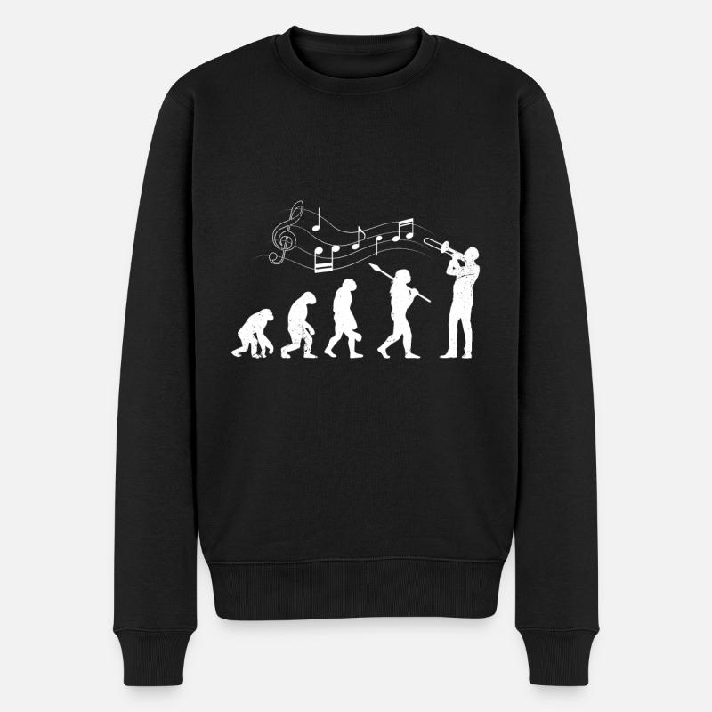 Evolution Trombone Je joue du Trombone - Pull Premium bio Homme - noir