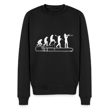 Evolution Posaune ich spiele Posaune - Männer Premium Bio Pullover - Schwarz - Vorne - Nico (187cm)