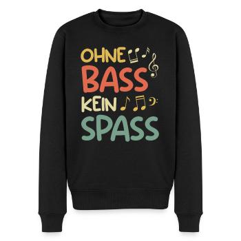 Music band without bass no fun sheet music - Men's Premium Organic Jumper - black - Front - Nico (187cm)