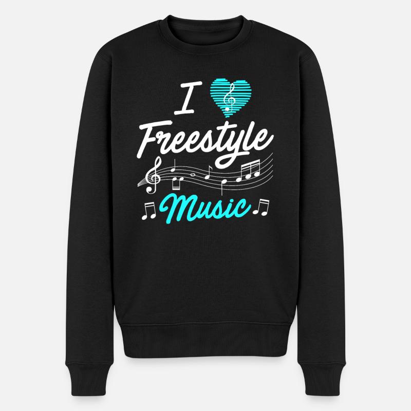 J'aime la musique freestyle - Pull Premium bio Homme - noir
