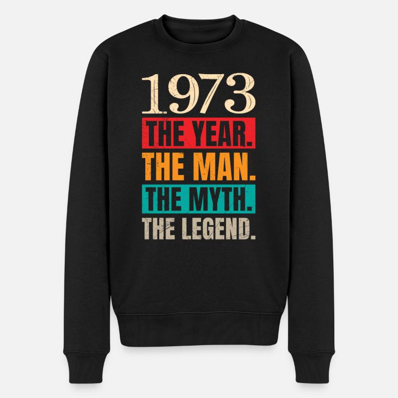 50 Jahre - Männer Premium Bio Pullover - Schwarz
