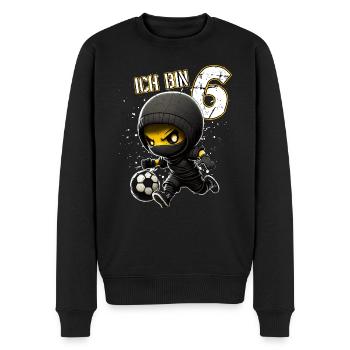 Children birthday 6 years - Football And Soccer - Männer Premium Bio Pullover - Schwarz - Vorne - Nico (187cm)