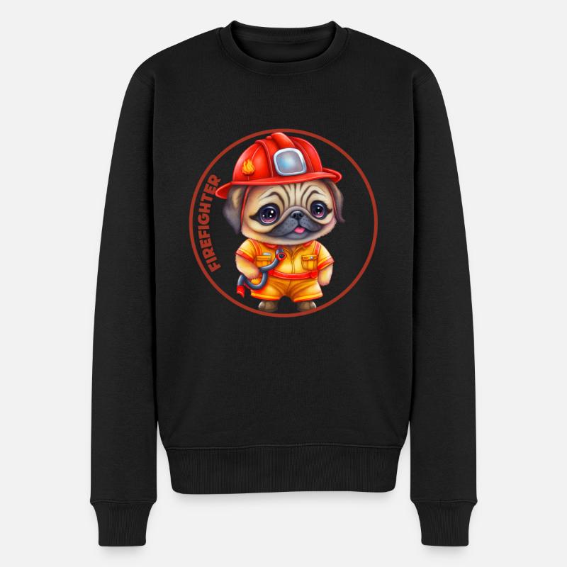 Feuerwehrmps - Männer Premium Bio Pullover - Schwarz