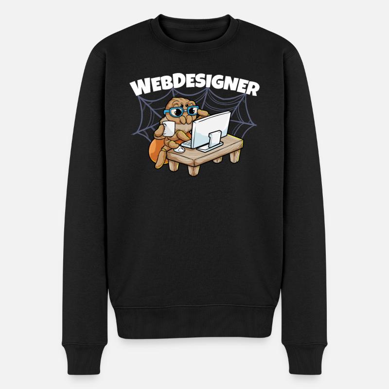 Webdesign Spider Programming Programmer IT - Men's Premium Organic Jumper - black