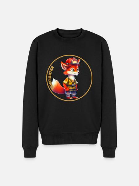Firefighter, sweet fox - Men's Premium Organic Jumper - black