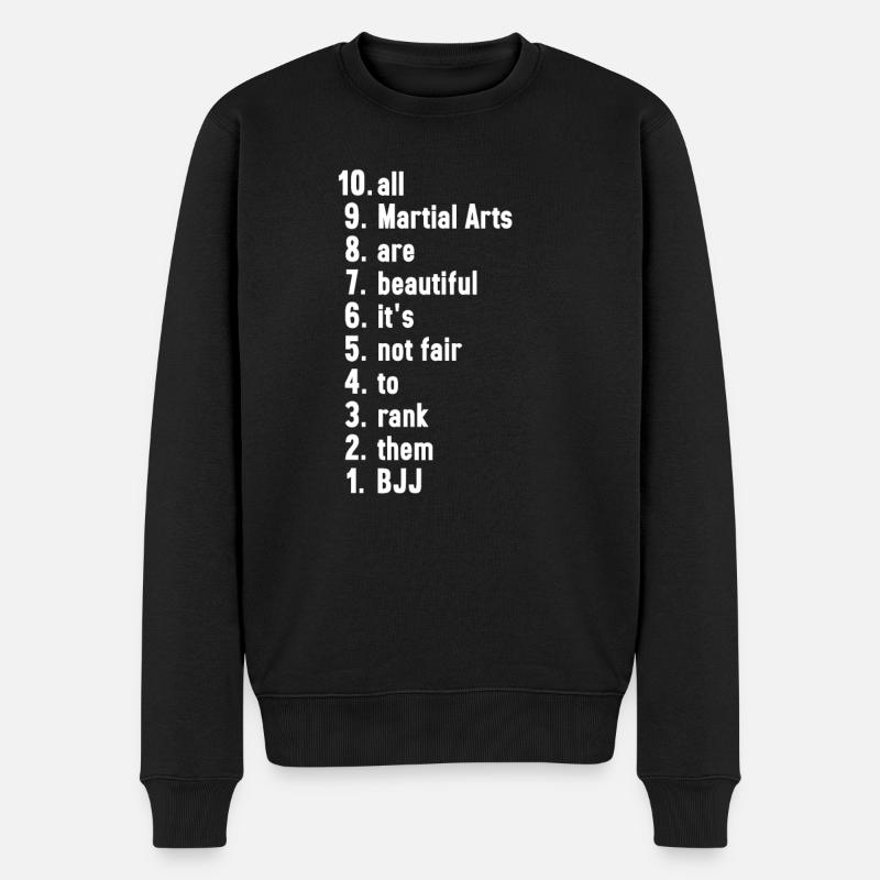 Bjj Kampfsportler Kampfsport Geschenk - Männer Premium Bio Pullover - Schwarz