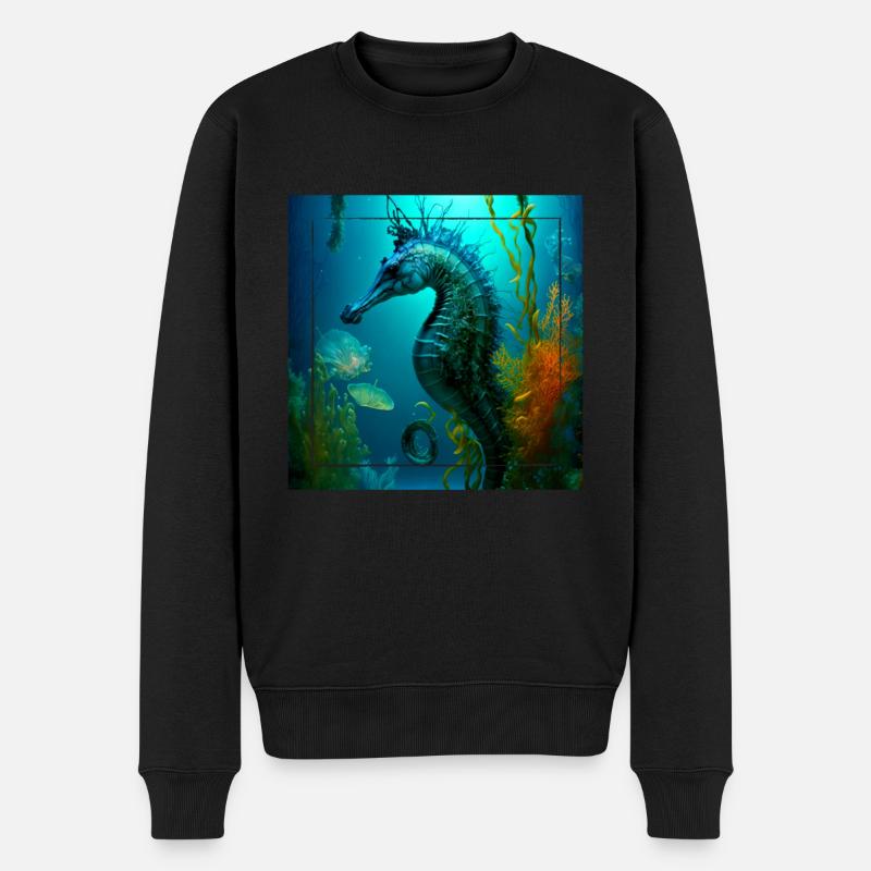 Mistic Ocean, vie océanique - Pull Premium bio Homme - noir