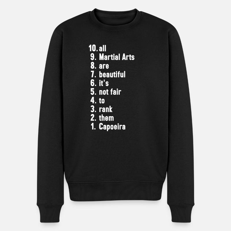 Capoeira Kampfsportler Kampfsport Geschenk - Männer Premium Bio Pullover - Schwarz