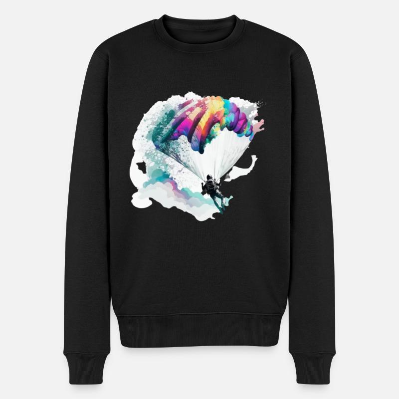 Le parachutisme, ma passion - Pull Premium bio Homme - noir