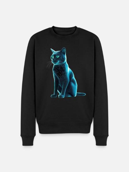Cyber Kitty - Men's Premium Organic Jumper - black