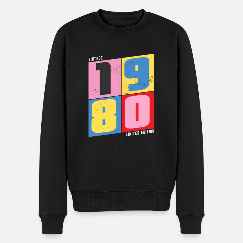 Millésime 1980 - Pull Premium bio Homme - noir