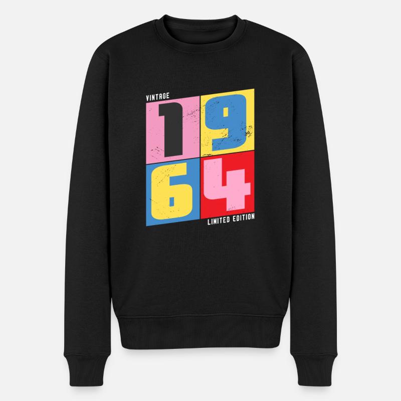 1964 vintage - Männer Premium Bio Pullover - Schwarz