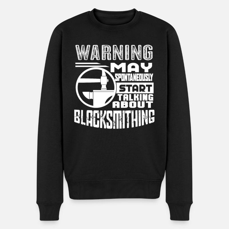 Blacksmith Talking About Blacksmith - Men's Premium Organic Jumper - black
