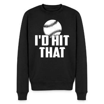 Baseball Baseball I'd Hit That - Men's Premium Organic Jumper - black - Front - Nico (187cm)