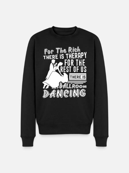 Ballroom Dance Ballroom Dancing Therapy - Men's Premium Organic Jumper - black