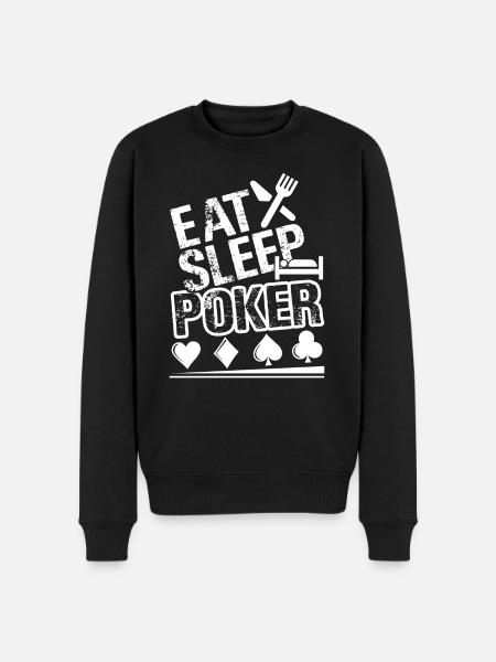Poker Eat Sleep Poker - Men's Premium Organic Jumper - black