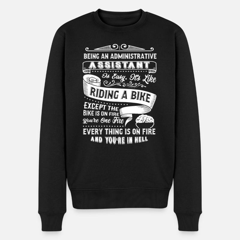 Administrative Assistant Is Easy - Men's Premium Organic Jumper - black