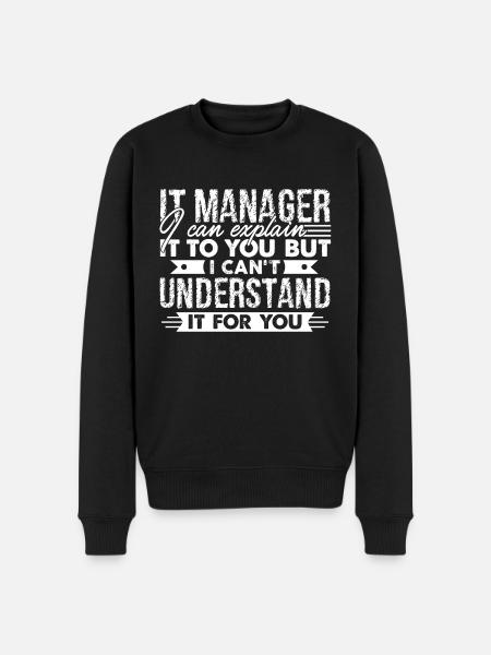 IT Manager Funny IT Manager - Men's Premium Organic Jumper - black