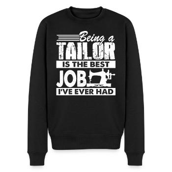 Tailor Is The Best Job - Men's Premium Organic Jumper - black - Front - Nico (187cm)