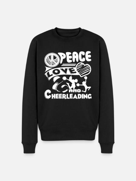 Cheerleading Peace Love Cheerleading - Men's Premium Organic Jumper - black