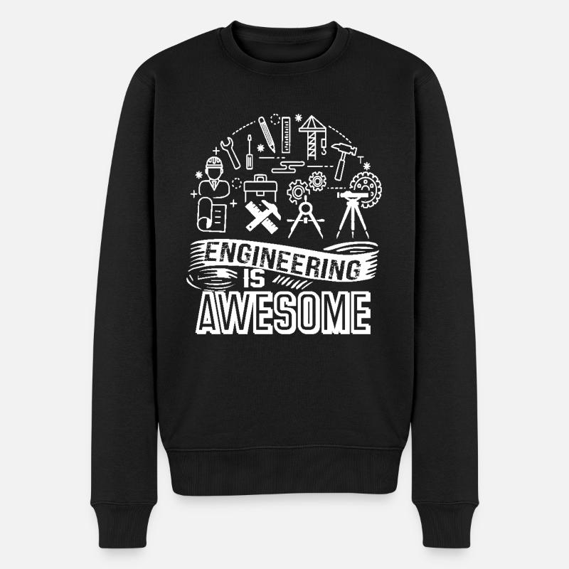 Engineer Engineering Is Awesome - Men's Premium Organic Jumper - black