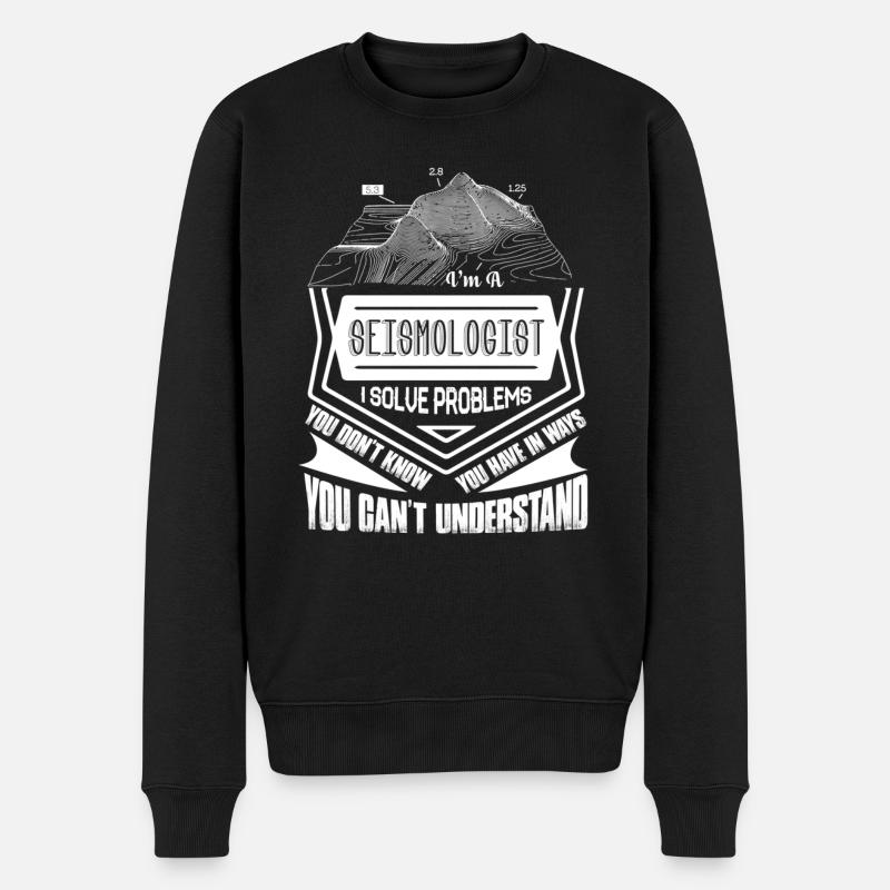 Seismologist I Solve Problems - Men's Premium Organic Jumper - black
