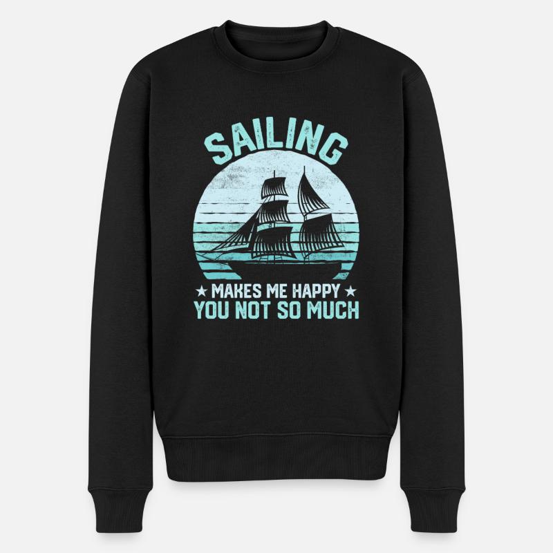 Sailing makes me happy - Pull Premium bio Homme - noir