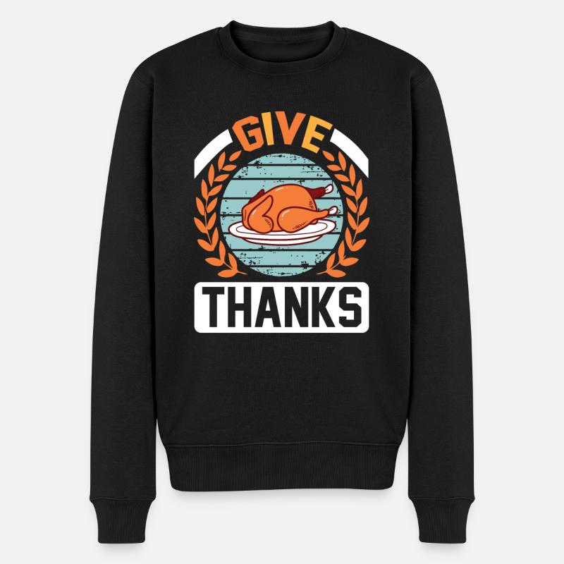 Give Thanks - Pull Premium bio Homme - noir
