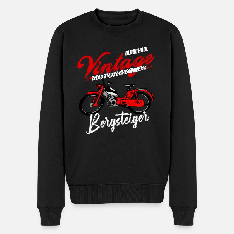 Zündapp Bergsteiger MD 25 Mofa Kult - Männer Premium Bio Pullover - Schwarz
