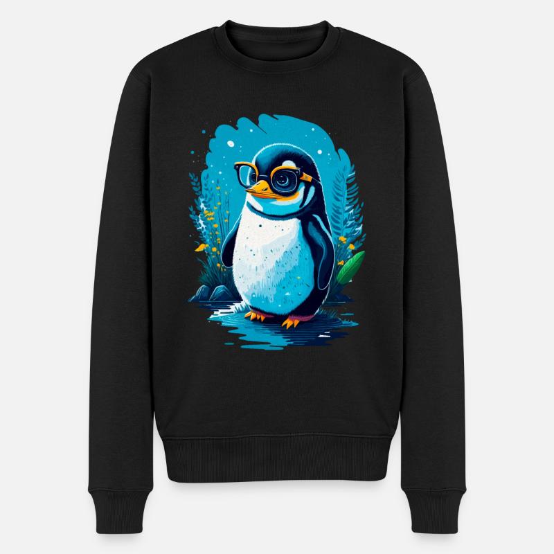 Pingouin mignon - Pull Premium bio Homme - noir