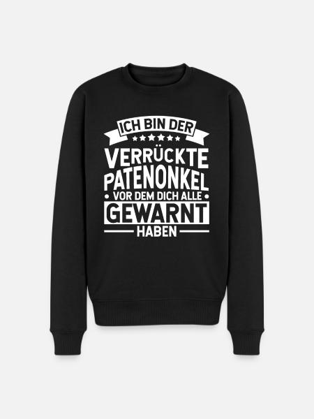 Patenonkel - Männer Premium Bio Pullover - Schwarz