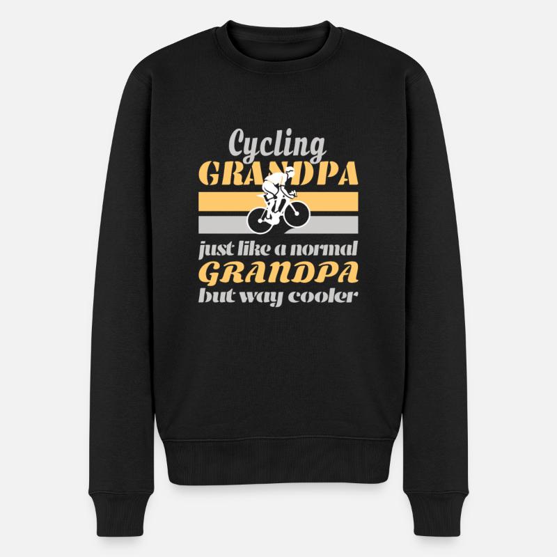 Grand-père vélo de route - Pull Premium bio Homme - noir