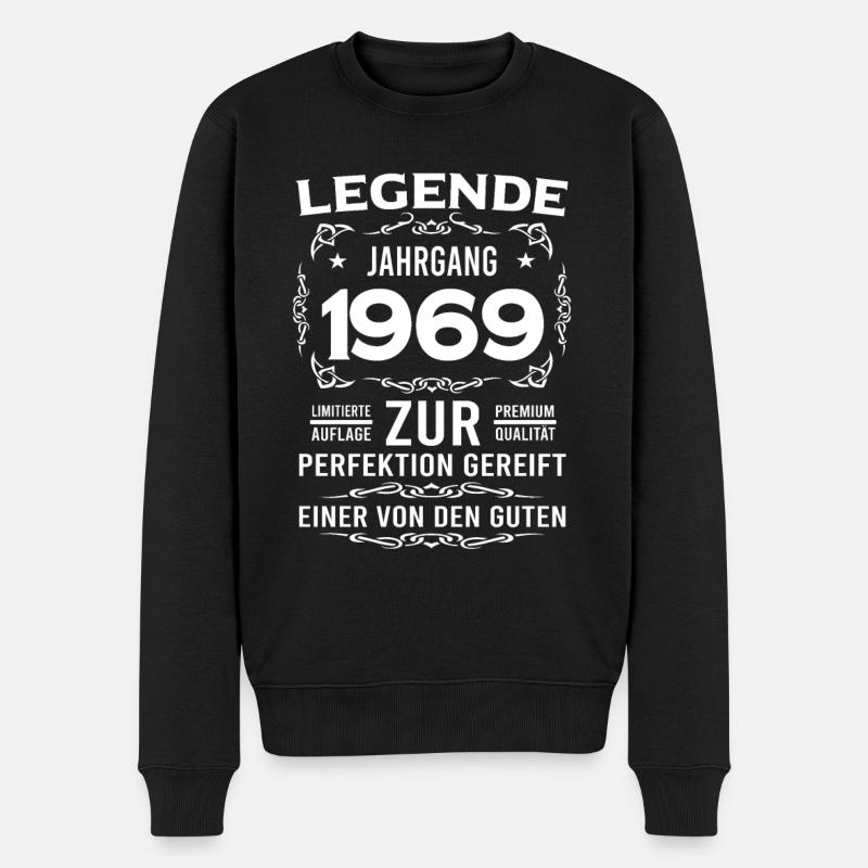 Legende, Jahrgang 1969, zur Perfektion gereift - Männer Premium Bio Pullover - Schwarz