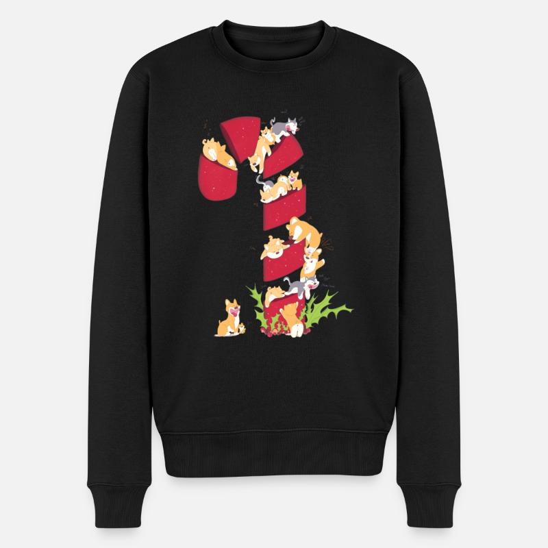 Gerste Zucker - Männer Premium Bio Pullover - Schwarz