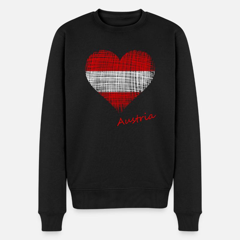 Österreich Austria österreich austria - Männer Premium Bio Pullover - Schwarz