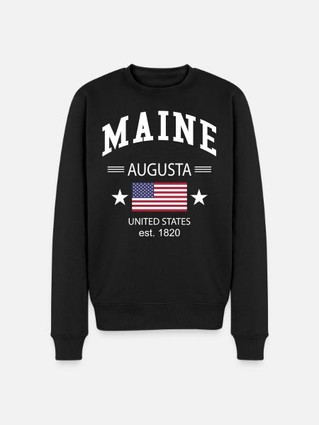 Maine - Men's Premium Organic Jumper - black